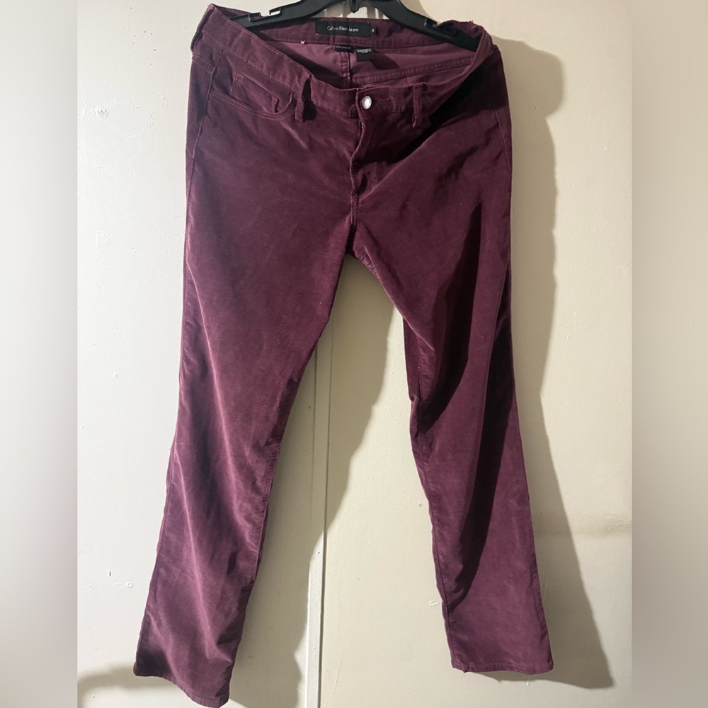 Calvin Klein Jeans Women’s Corduroy Pants in Deep Burgundy